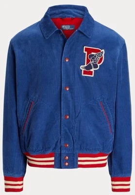 Precio de venta sugerido por el fabricante $548 Polo Ralph Lauren Ala P Pana Letterman Chaqueta Universitaria Pwing XL Foto 1 de 4