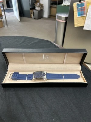 Reloj Hombre Joshua And Sons Automático Banda Goma Azul Foto 1 de 3