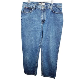 Vintage Tommy Hilfiger Boyfriend Fit Blue Denim Jeans Women's size 14 Y2K - Picture 1 of 12