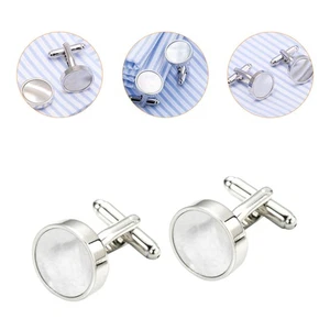 Cufflinks Tuxedo Shirts Business Wedding Copper Buttons Metal Cufflinks - Picture 1 of 12