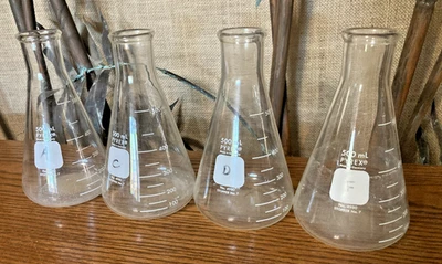 Juego de 4 frascos Pyrex 4980-500 - 500 ml Erlenmeyer sin tapones Foto 1 de 2