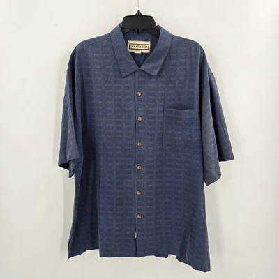 Jamaica Jaxx Shirt Mens XXL100% Silk Button Up Blue - Image 1 of 4