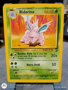 Pokemon TCG Nidorino 54/130 Base Set 2 LP/EX Condition  - Picture 1 of 2