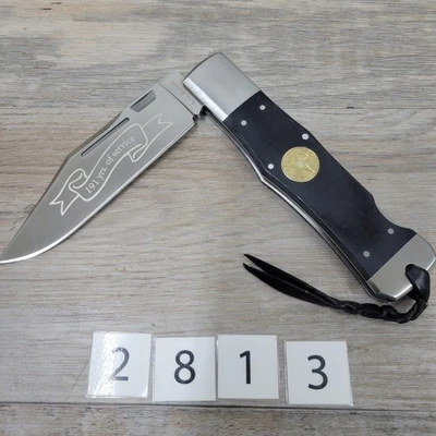 A.G. Russell Knife Texas Ranger 191 Years of Service Lockback Gunstock 2014 Lrg - Image 1 of 4