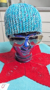 Beanie Mütze Handgestrickt UNIKAT - Bild 1 von 6