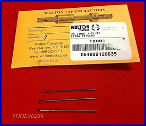 #8 3 Flute Extractor Walton 12083 Replacement Fingers Set of 3 Tap USA - Picture 1 of 4