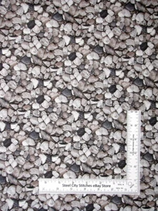 Rock Pepple Garden Stone Gray Dan Morris Cotton Fabric Danscapes RJR By The Yard - Picture 1 of 1