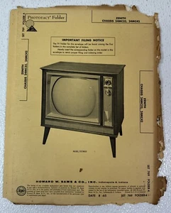 PhotoFact Folder With CircuitTrace Folder Zenith CHASSIS 24MC33 TV Repair - Picture 1 of 2