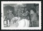Black African American Woman Drinking at Christmas Party Photo 1950s Fashion