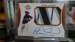 2015 Leaf Trinity Bronze Peter Lambert #PA-PL1 Patch Auto - Picture 1 of 4