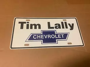 Tim Lally Chevrolet Auto Autohändler Booster Nummernschild Chevy - Bild 1 von 2