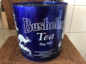 Bushells Vintage Tea Tin Blue 3 Kg Australian Animals Koala Kangaroo Kookaburra - Picture 1 of 12