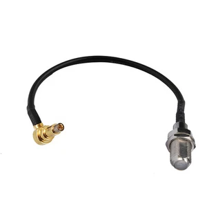 F female jack to MS-156 male RA test probe RG174 RF jumper cable leads 20cm 8" - Picture 1 of 3