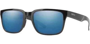 Smith Headliner Square Sunglasses in Gloss Black/ChromaPop Polarized Blue Mirror - Picture 1 of 7