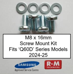 Q60D Q65D alle Größen Samsung 2024-25 Modell M8 x 16 mm Wandhalterung Schrauben Kit - Bild 1 von 4