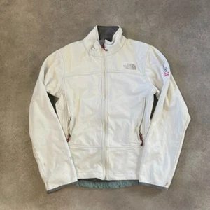 The North Face Jacket Womens Medium SoftShell Fleece Lined Hiking Coat, White - Picture 1 of 12