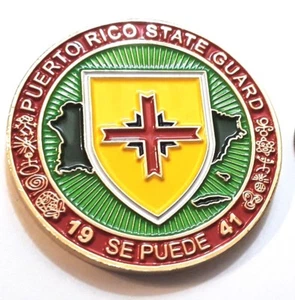 Medalla PUERTO RICO Challenge Coin STATE GUARD Army National Guard ficha token - Picture 1 of 12