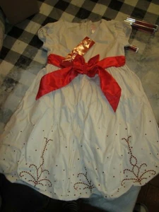 AMERICAN GIRL Bitty Baby Girls  Holiday CREAM AND CRIMSON DRESS SZ 5 NWTS - Picture 1 of 2