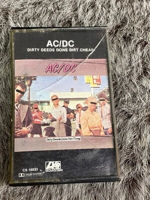 Vintage AC DC Dirty Deeds Done Dirt Cheap Cassette Tape 1976 - Image 1 of 4