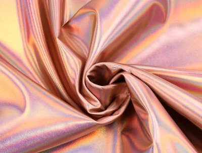 FOLIENSTOFF Stoff Two Tone Elastisch KUPFER LACHS Hologramm EUR 16,98/m - Bild 1 von 2