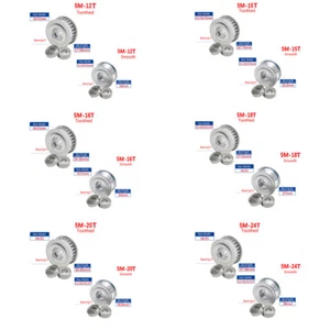 5M 12T-24T Idler Timing Belt Pulley Synchronous Wheel For 15mm 20mm Width Belt - Picture 1 of 10