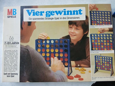 Connect 4 MB Games German Version 1975 Vintage Classic Rare - Image 1 of 4
