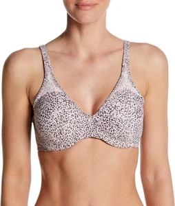 Bali Bra Sz 40D Underwire Full-Coverage Animal Print Seamless Minimizer Comfort - Picture 1 of 3