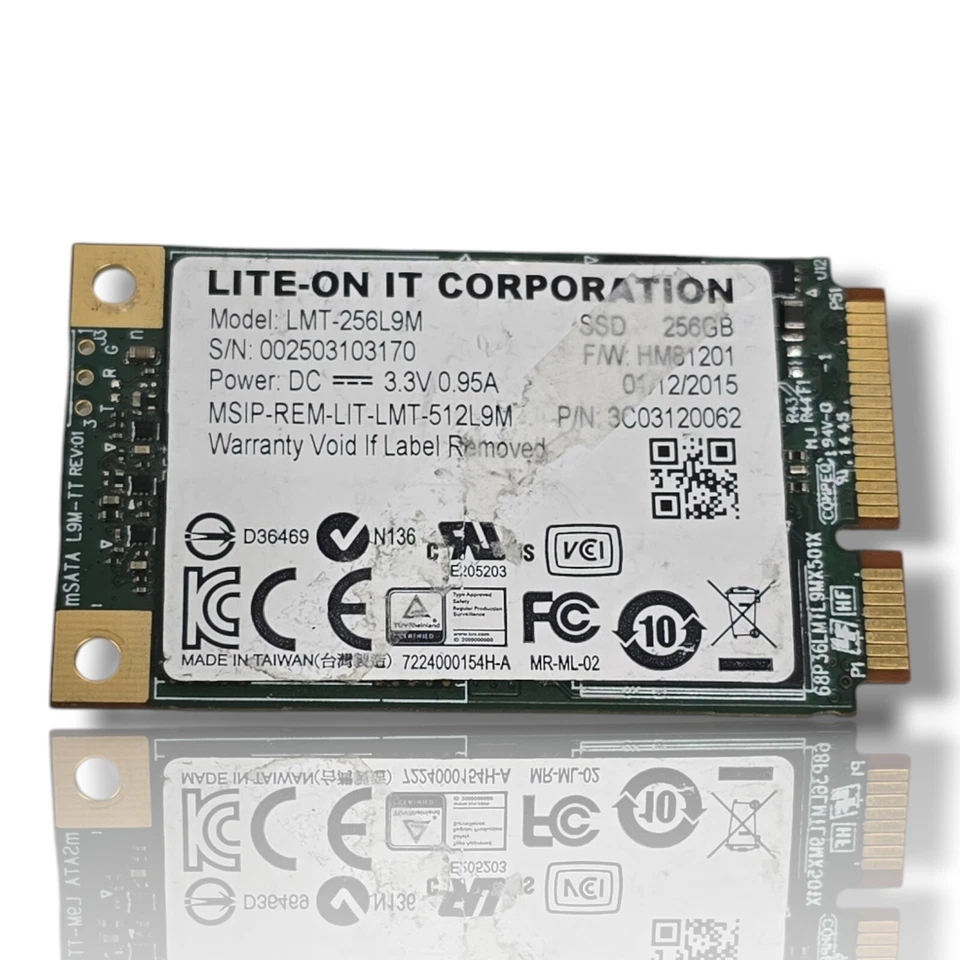 Lite-on IT 256GB mSATA SSD 6G 1,8" LMT-256L9M Festplatte #FF24 - Bild 1 von 1