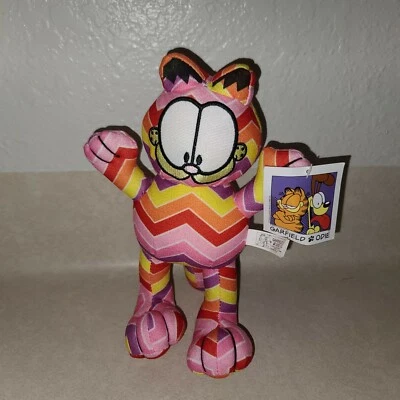 Juguete de peluche Garfield Cat colorido patrón Chevron nuevo de fábrica con etiquetas nuevo con etiquetas Foto 1 de 4