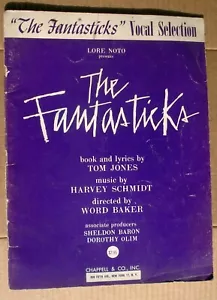Libro de partituras The Fantasticks 7 canciones Tom Jones musical de colección 1963 - Imagen 1 de 3