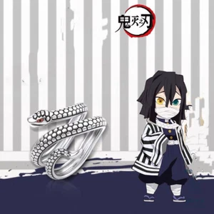Anillo Cazador de Demonios Iguro Obanai Estilo Vintage Anime Moda Anillo de Dedo Regalos - Imagen 1 de 5