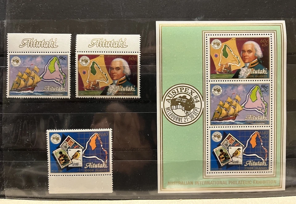 Cook Isl. Aitutaki - 1984 Expo Ausipex Australia Melbourne - stamps  MNH** XK - Image 1 of 1