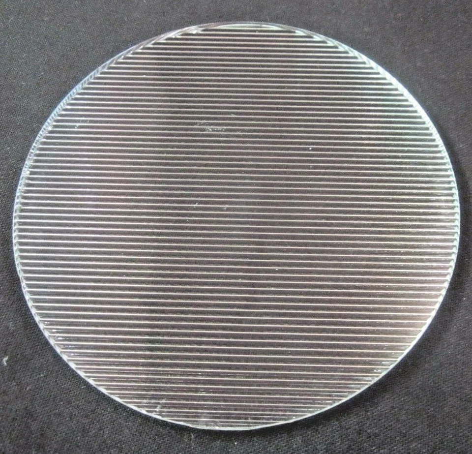 Lente difusora plana de gel de luz de escenario de teatro líneas acanaladas Pyrex Glass de 4-5/16" Foto 1 de 4