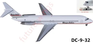 1:400 AeroClassics AC411325 Republic Airlines DC-9-32 N926RC +Free Tractor - Picture 1 of 6