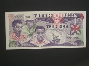 ****Billete crujiente Ghana primera serie A1 ""AUNC"" 1984 AÑOS 10*** - Imagen 1 de 2