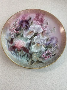 Lena Liu "Iris Quartet" Decorative Plate ~ W.L. George ~ Number 4261K~ Vintage - Picture 1 of 8