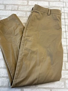 Pantalone LL Bean uomo 36x32 kaki beige dritto 100% cotone ID212332 vestibilità naturale - Foto 1 di 9