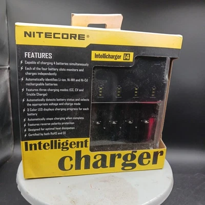 SYSMAX/Nitecore Intellicharge i4 Li-Ion Ni-Cd Ni-MH Charger OG Discontiued NOS - Image 1 of 4