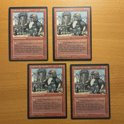 Dwarven Lieutenant x4 NM+ NEVER PLAYED 4x Fallen Empires MTG FAST SHIPPING - Image 1 of 2