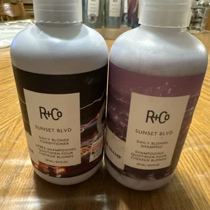 R+CO Sunset Blvd shampoo biondo 8,5 once e balsamo biondo Sunset Blvd 8,5 once - Foto 1 di 4