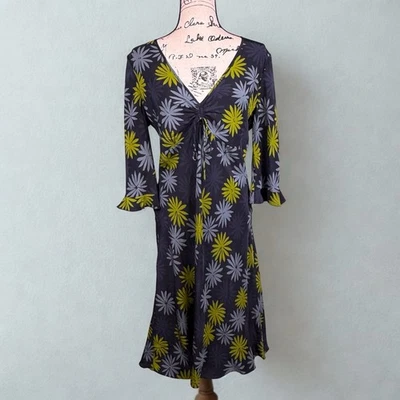 Vestido midi de seda The Limited de colección Y2K Babydoll manga campana talla 14 Fairy Whimsigoth Foto 1 de 4