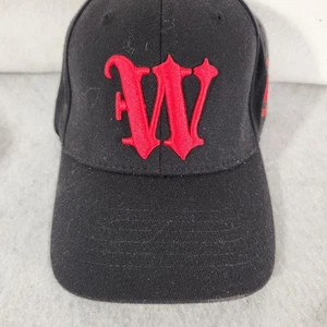 Winchester W Gun Ammo Snapback Embroidered Black Red Hat Size S/M - Picture 1 of 8
