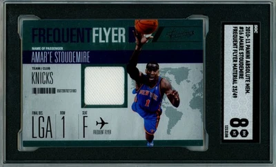 AMARE STOUDEMIRE SGC 8 JERSEY 23/49 2010-11 ABSOLUTE MEMORABILIA FREQUENT FLYER - Image 1 of 2