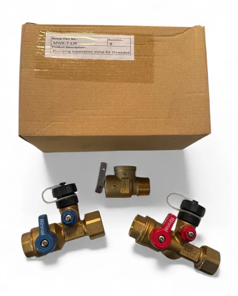 Rinnai MIVK-T-LW In-Line Isolation Valve Kit Tankless Water Heaters Installation