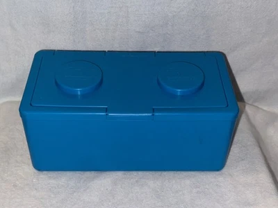 Chubs Stackable Blue Vintage Building Block Storage Container Good Used  - Image 1 of 4
