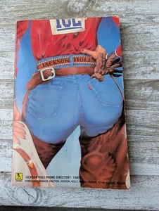 Vtg 1985 Jackson Hole Wyoming Phone Directory.  White And Yellow Pages Cowgirl  - Picture 1 of 13