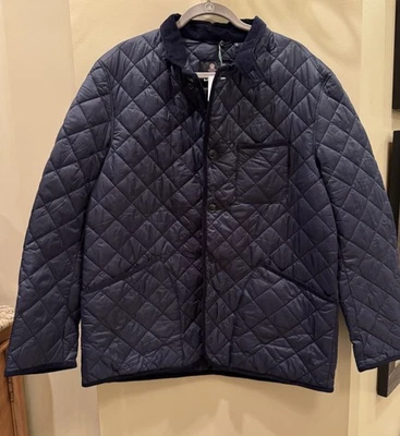 Abrigo Chaqueta Acolchada Barbour Moderno Liddesdale Para Hombre XL Ligero Puffer Azul Marino Foto 1 de 3