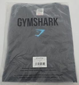 Gymshark Onyx v5 5.0 Sin Costuras Manga Larga Negro/Onyx Gris Azul Tiburón Mediano - Imagen 1 de 7