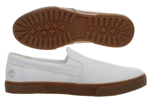 MEN'S TIMBERLAND *UNION WHARF 2.0 EK-SLIP ON* WHITE CANVAS SIZE 13 M - Picture 1 of 8