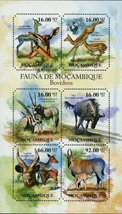 Antelopes Stamp Gazelle Impala Oryx Taurotragus Connochaetes S/S MNH #4952-4957 - Picture 1 of 11